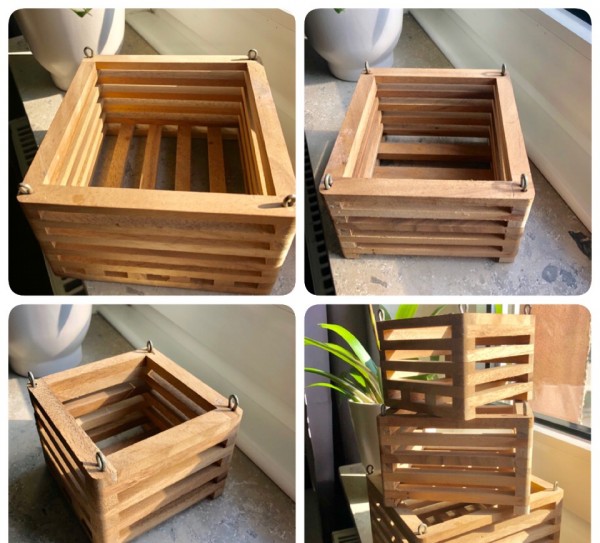 3er Holzkorb-Set / 3 pieces wooden basket set